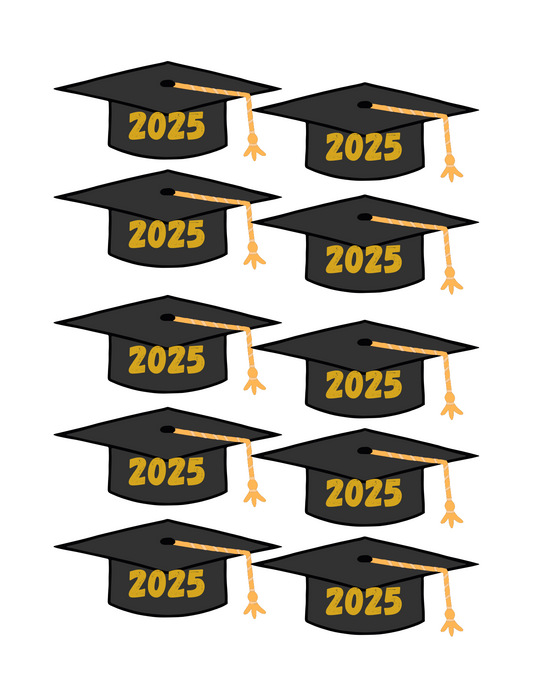 2025 Grad Cupcake Toppers | Graduation | 2025 | High School | College | Digital | Instant Download