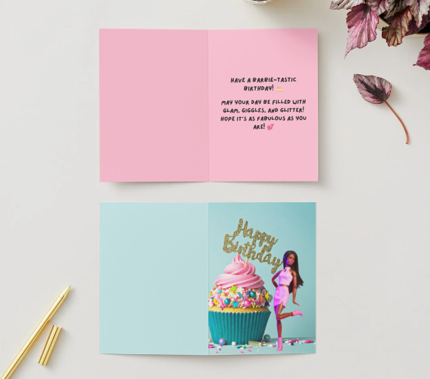 Barbie Printable Birthday Card | Foldable | Instant Download | Digital