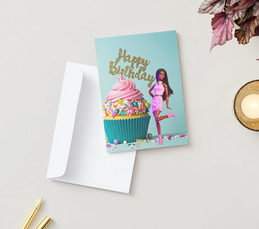 Barbie Printable Birthday Card | Foldable | Instant Download | Digital