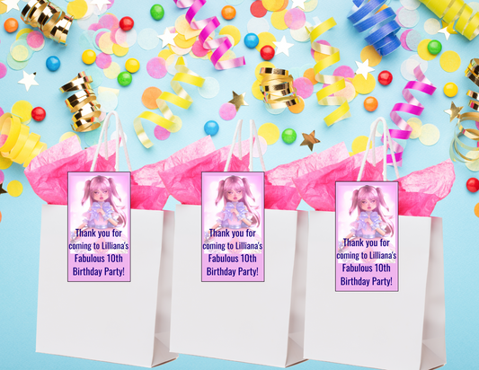 Dress to Impress Personalized Thank You Birthday Tags| Printable| Party Favors